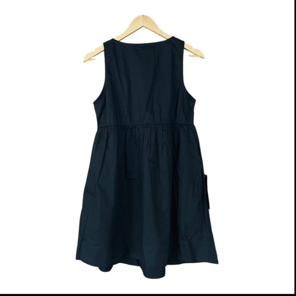 Pomander Place Porto Dress M NWT Black Sleeveless Mini Cotton Babydoll Style - Picture 7 of 12